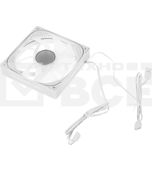 Вентилятор для корпуса Accord ACC-YH12 ARGb 120х120x25 белый 4-pin 27дБ (ACC-YH12 ARGb белый) brown box