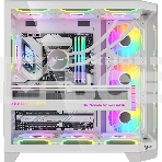Компьютерный корпус AeroCool / Formula V Line Crystal Z6 White, ATX, Left & Front & Bevel side Tempered Glass, TYPE-C*1, USB3.0*2, фото4