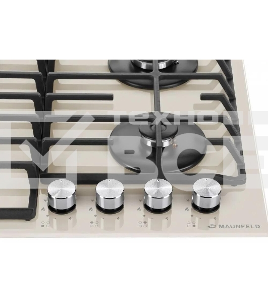 Газовая варочная панель Maunfeld EGHG.64.6CBG/G, 4 конфорки, закаленное стекло, бежевый