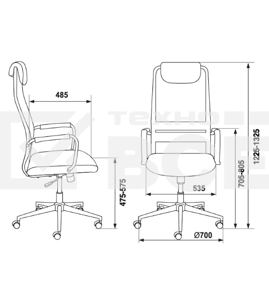 Кресло руководителя Бюрократ KB-9N/R/TW-97N красный TW-01 TW-11 сетка крестовина хром
