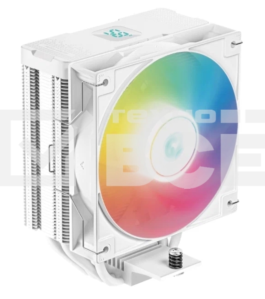 Кулер для процессора DEEPCOOL AG400 DIGITAL WH ARGB белый, 120 мм, алюминий/медь, 2100 об/мин, 31.6 дБ, 4 pin, 220 Вт, 152.7 мм