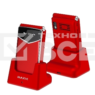 Мобильный телефон Maxvi E11ds красный/серебристый