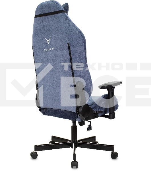 Кресло игровое Knight N1 Fabric синий Light-27 с подголов. крестовина металл