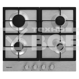 Газовая варочная поверхность Hotpoint HGMT 641 IX, нержавеющая сталь