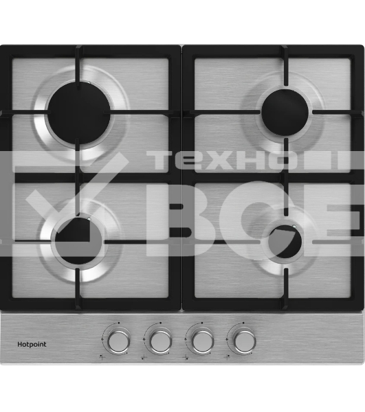 Газовая варочная поверхность Hotpoint HGMT 641 IX, нержавеющая сталь
