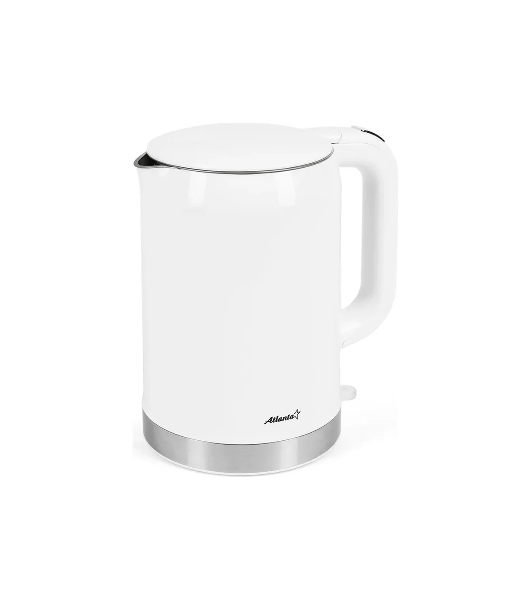 Чайник электрический Atlanta ATH-2450 (белый) 1,7л, нержавейка, двухстенный