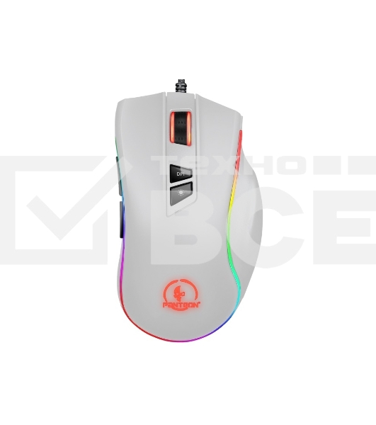 Мышь проводная Jet.A Panteon PS88 белый, 6200 dpi, USB, кнопки - 9