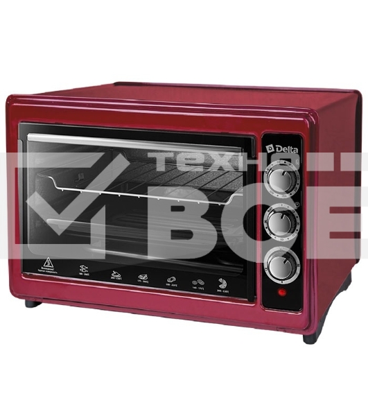 Мини-печь Delta D-0123 бордовая