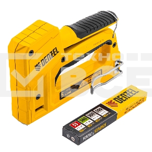 Степлер мебельный Denzel тип 53 и 13, 6-14мм, тип 140, 10-14мм, тип 300, 15мм, тип 500, 15мм