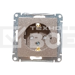 Механизм розетки 1-м СП AtlasDesign с заземл. защ. шторки 16А шампань SchE ATN000545, фото5