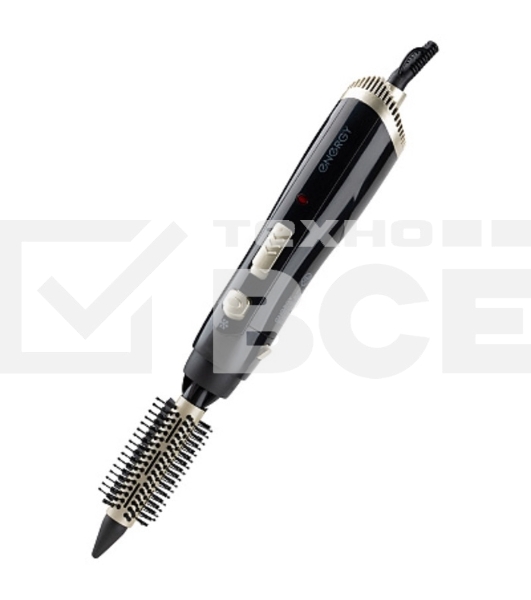 Фен-расческа Energy EN-845 черный/золотистый, 1000 Вт