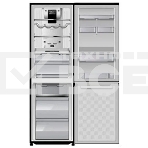 Холодильник Hitachi R-BG410PUC6 GBK черный двухкамерный 215/105л морозилка снизу, фото3