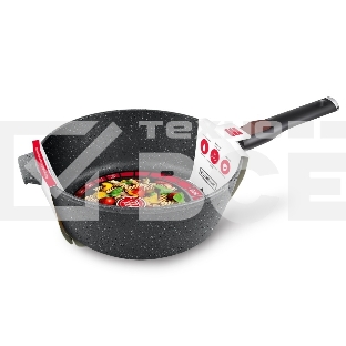Сотейник 26 НЕВА МЕТАЛЛ ПОСУДА L181326i высокий литая Индукция Гранит с/р