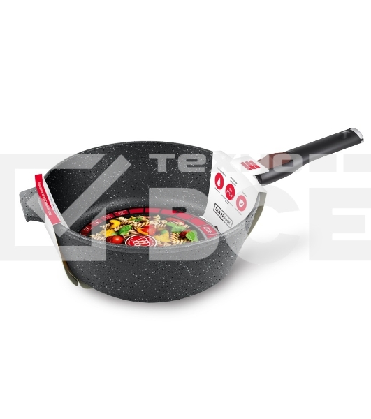 Сотейник 26 НЕВА МЕТАЛЛ ПОСУДА L181326i высокий литая Индукция Гранит с/р