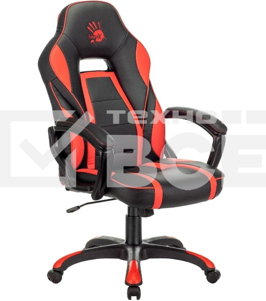 Кресло игровое A4Tech Bloody GC-350 черный/красный эко.кожа крестовина