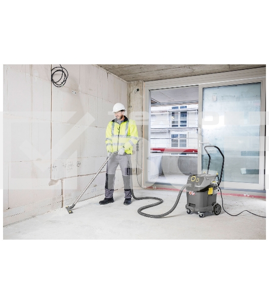 Пылесос строительный Karcher NT 40/1 Tact Te L (1.148-311.0) серый/желтый, 1380 Вт, уборка сухая/влажная, пылесборник контейнер/фильтр-мешок, 40 л