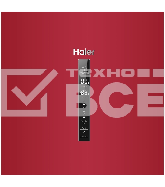 Холодильник Haier C2F636CRRGU1 красный двухкамерный 256/108 л морозилка снизу, No Frost