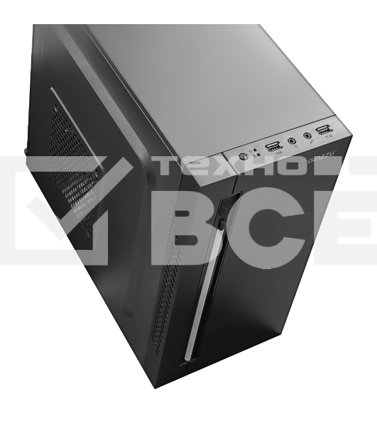 Компьютерный корпус Ginzzu D350 2*USB 2.0,AU RGb w/o PSU