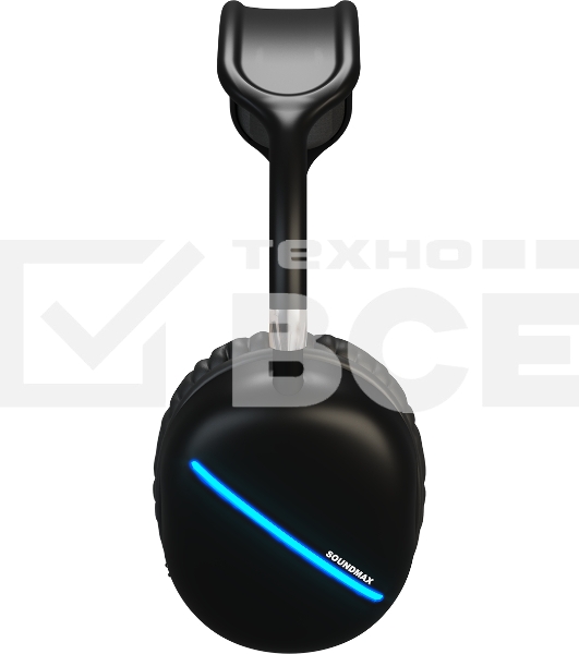 Беспроводные/проводные наушники SOUNDMAX SM-HP2200B черный, накладные, Bluetooth + проводной, до 8 ч