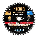 Пильный диск по дереву Denzel ф185 х 20 мм, 40 зубьев 733317, фото 1