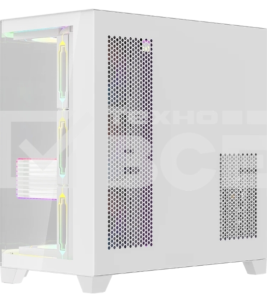 Компьютерный корпус AeroCool / Formula V Line Crystal Z6 White, ATX, Left & Front & Bevel side Tempered Glass, TYPE-C*1, USB3.0*2