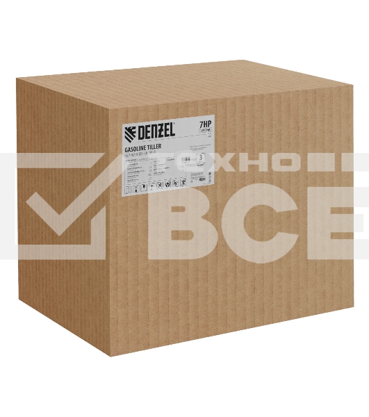 Мотоблок Denzel DPT-170S, 7 л.с., ремен.сцеп, фрез 3х4, ШОМ, передачи 2В/1Н