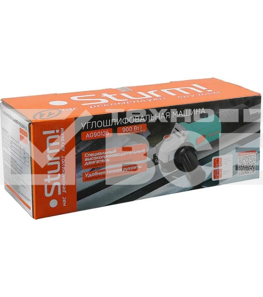 Угловая шлифовальная машина Sturm! AG90125 900Вт 10000об/мин рез.шпин.:M14 d=125мм