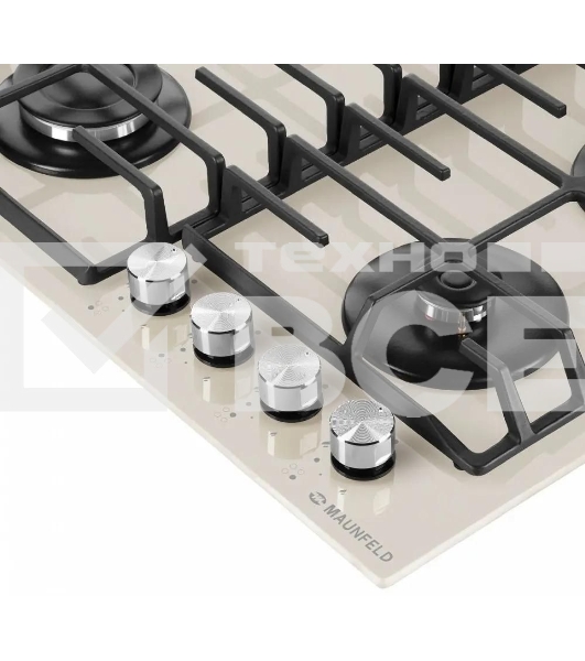 Газовая варочная панель Maunfeld EGHG.64.6CBG/G, 4 конфорки, закаленное стекло, бежевый