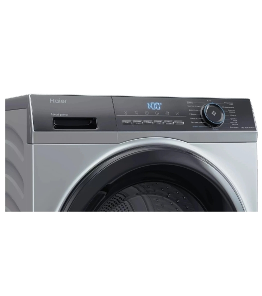 Сушильная машина Haier HD90-A2929AS серебристый, 9 кг, сушка - конденсационная, программ - 15, 59.5 x 84.5 x 60 см