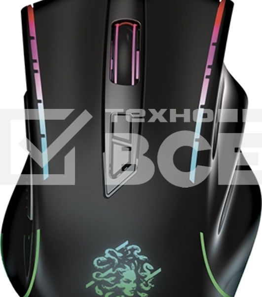 Мышь проводная Qumo Medusa M81 черный, 3200 dpi, USB, кнопки - 7