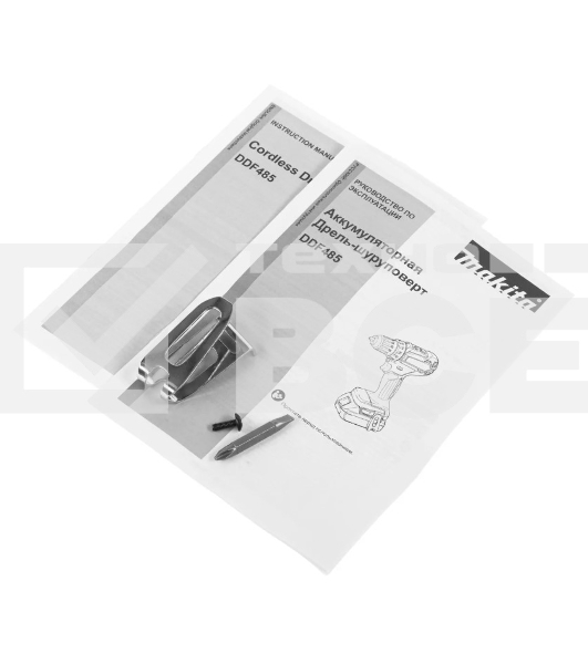 Дрель-шуруповерт Makita DDF485RF, 18 В, 3 Ач, аккумуляторная