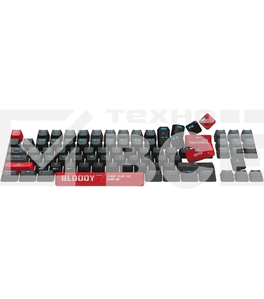 Клавиатура A4Tech Bloody AT87 проводная USB черный/красный