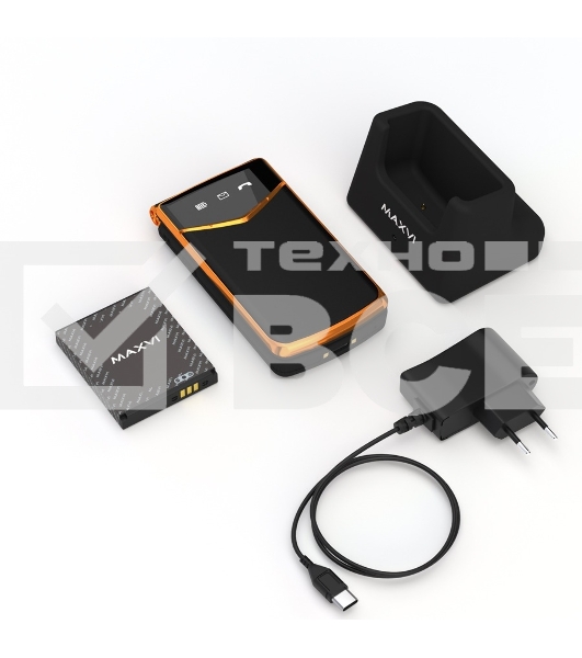Мобильный телефон Maxvi E11ds черный/золотой