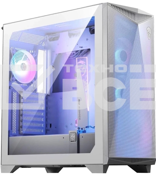 Компьютерный корпус MSI MPG GUNGNIR 300R AIRFLOW White, Midi Tower, EATX,2xUSB 3.2 Gen 1, 1xUSB 3.2 Gen2 Type-C,4x120мм PWM ARGb Fan, ARGb+PWM Control Board, Tempered Glass Window