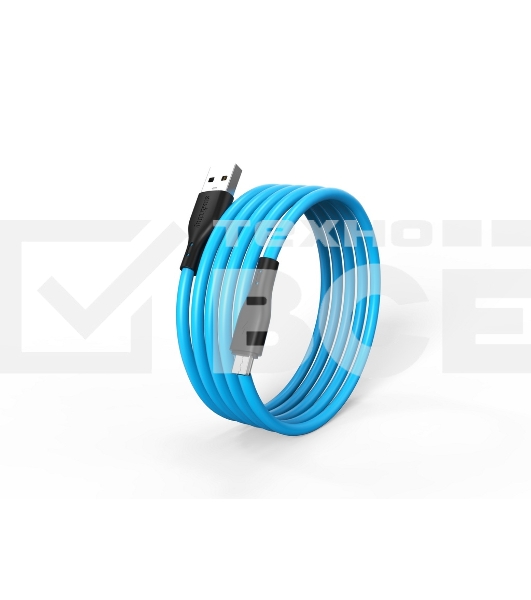 Кабель Smartbuy (iK-12-S21bb) S21 MicroUSB синий, 2.4 А, сил., 1 м