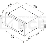 Микроволновая печь встраиваемая Maunfeld JBMO.20.5GRBG черный, 20 л, 700 Вт, переключатели - поворотный механизм, фото10