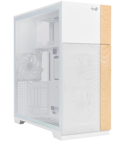 Корпус InWin F5 CS19 White, Full-Tower, белый, закалённое стекло, ARGB подсветка, 3 x 140 мм (2 спереди, 1 сзади)