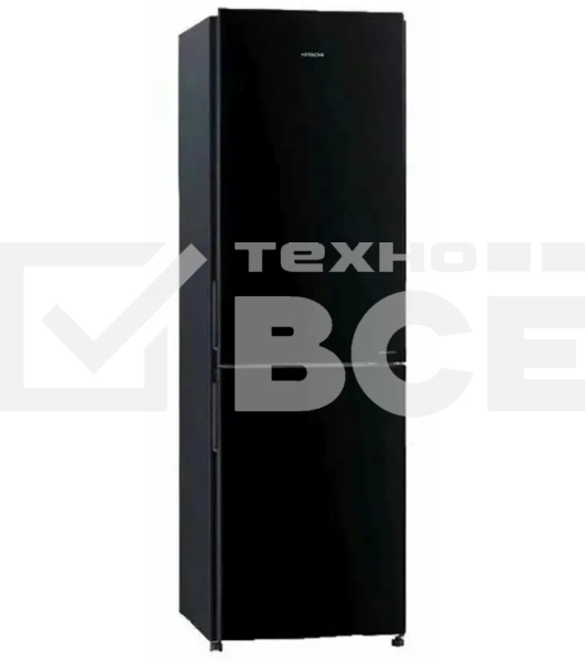 Холодильник Hitachi R-BG410PUC6 GBK черный двухкамерный 215/105л морозилка снизу