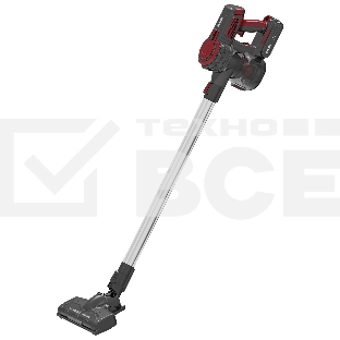 Пылесос вертикальный BBK BV3002 красный/серый, питание от аккумулятора, 150 Вт, уборка сухая, пылесборник 0.8 л, работа от АКБ max 30 мин