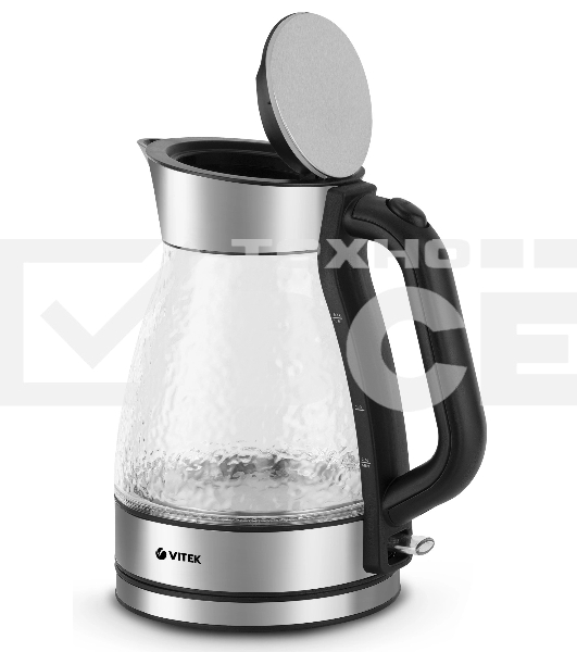 Чайник электрический Vitek VT-8808 1.7л. 2200Вт разноцветный корпус: стекло/металл