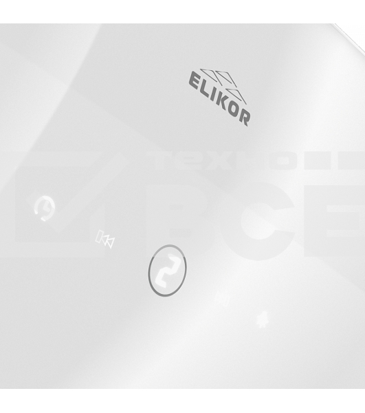 Вытяжка каминная Elikor Wave WH 60 белый, управление сенсорное (1 мотор)