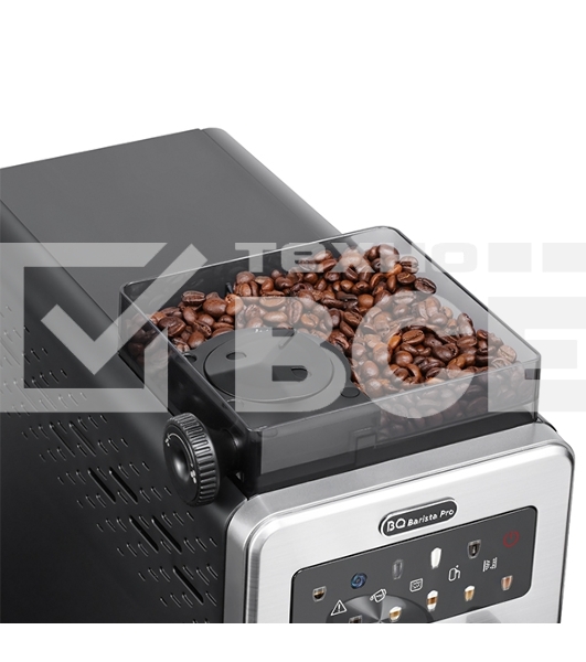 Кофемашина автоматическая BQ CM9003 серебристый/чёрный, исп. кофе - зерновой, 2 л,  1450 Вт, 15 бар