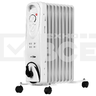 Масляный обогреватель AC ELECTRIC AOH/BM-11BW 2200 (11 секций) белый, 2200 Вт, 27 м2, термостат