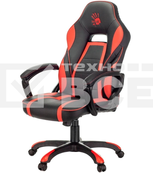 Кресло игровое A4Tech Bloody GC-350 черный/красный эко.кожа крестовина