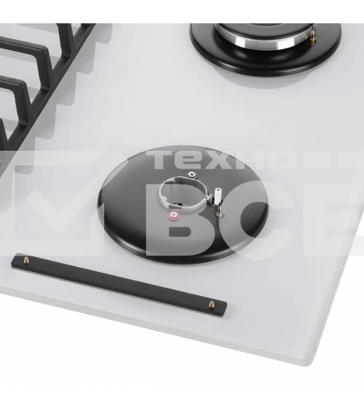 Газовая варочная панель Maunfeld EGHG.64.6CW/G, 4 конфорки, закаленное стекло, белый