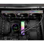 Система жидкостного охлаждения Thermalright Frozen Horizon 360 Digital (360мм, LED temp., Black, ARGB/Fans: 3x120мм, 68.9CFM, 28.2dBA, 2000RPM/Pump height 53.2мм, Rad thickness 27мм/S: 1700, 1200, 1851, 115X, AM5, AM4), фото3