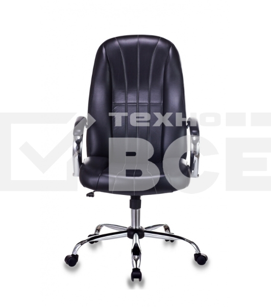 Кресло руководителя Бюрократ T-898SL/BLACK черный, искусственная кожа, крестовина хром