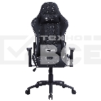 Кресло игровое Cactus CS-CHR-030BLS черный/серебристый, сиденье черный/серебристый, эко.кожа, с подголов. крестовина металл, пластик черный, фото2