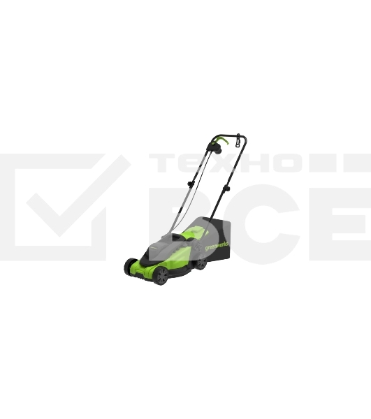 Газонокосилка электрическая GreenWorks GD1200LM32, 220v, 32 см, 1.2 кВт (2517807)
