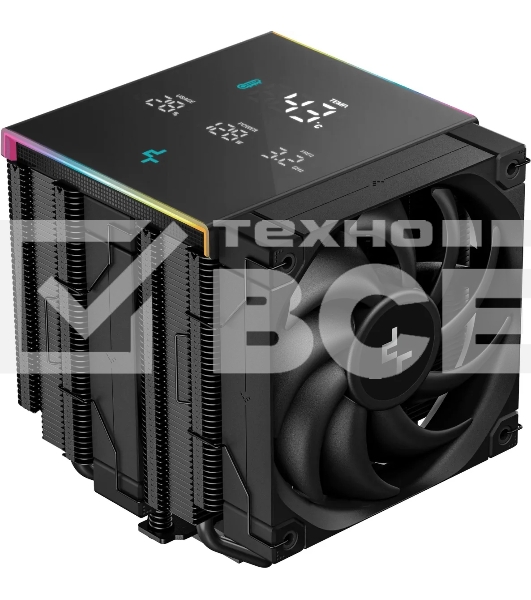 Кулер для процессора DEEPCOOL AK620 DIGITAL PRO черный, 120 мм, алюминий/медь, 1750 об/мин, 25 дБ, 4 pin, 260 Вт, 163 мм